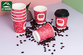 Double Wall Hot Disposable Coffee Paper Cup with Lid