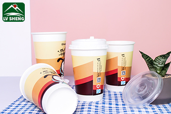 Customized printed single wall paper cup disposable paper cup with lid