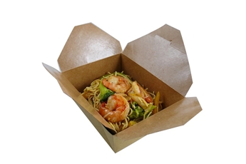 Disposable Kraft Paper Folding Lunch Box Food Container